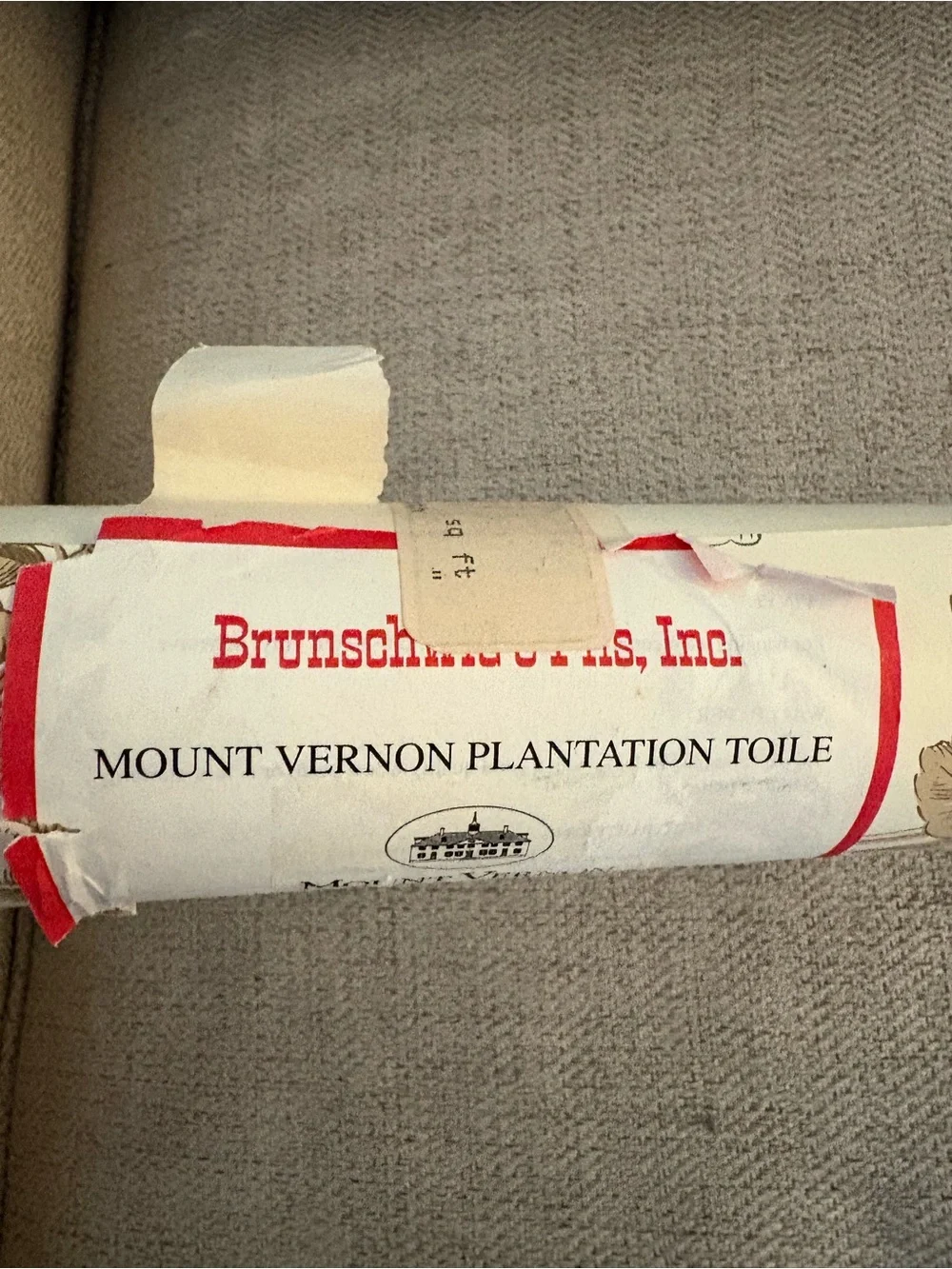 Brunschwig et & Fils Mount Vernon neutral vintage wallpaper